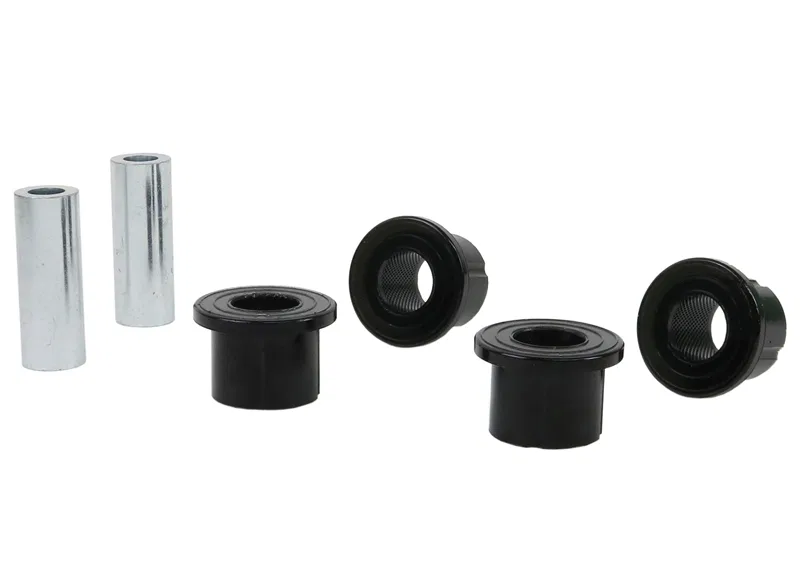 W73250 – WHITELINE Leaf Spring Bushing, Black Synthetic Elastomer One Set Eye Front Bushings